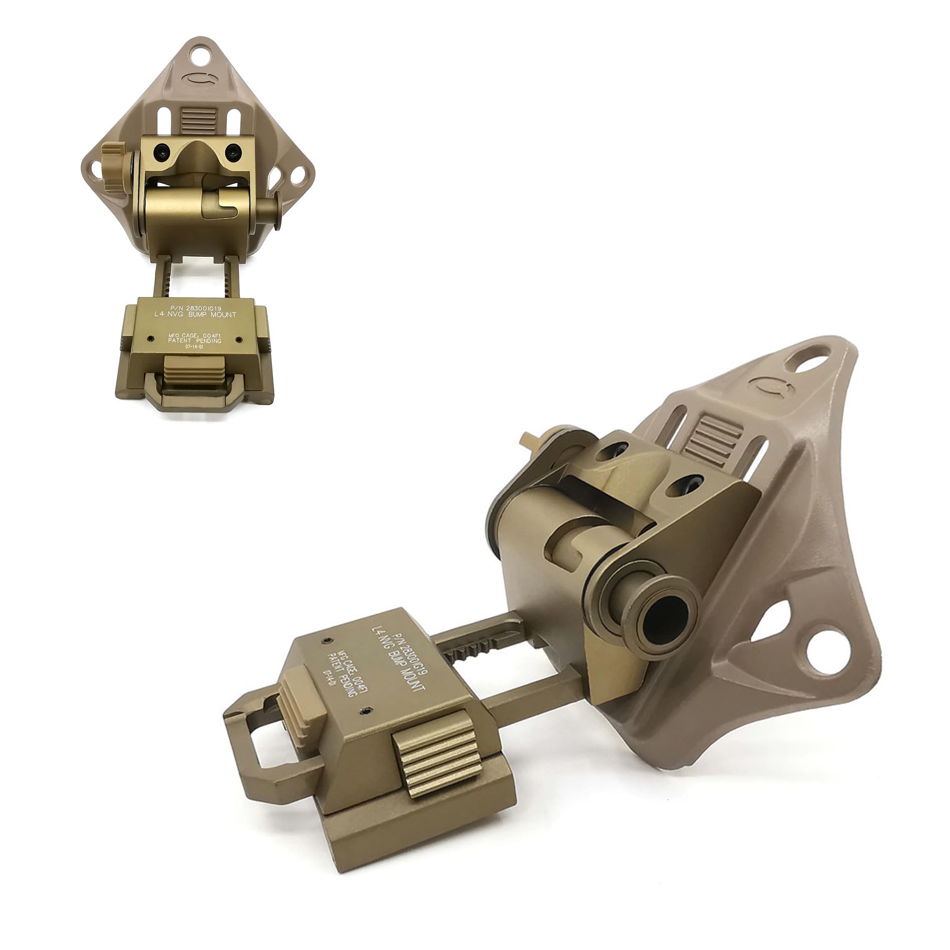 PVS15 PVS18 GPNVG18 Night Vision Goggles Mount?Adjustable Tactical Helmet Mount?for L4G19 NVG Metal Helmet Mount?CNC Aluminum (DE)