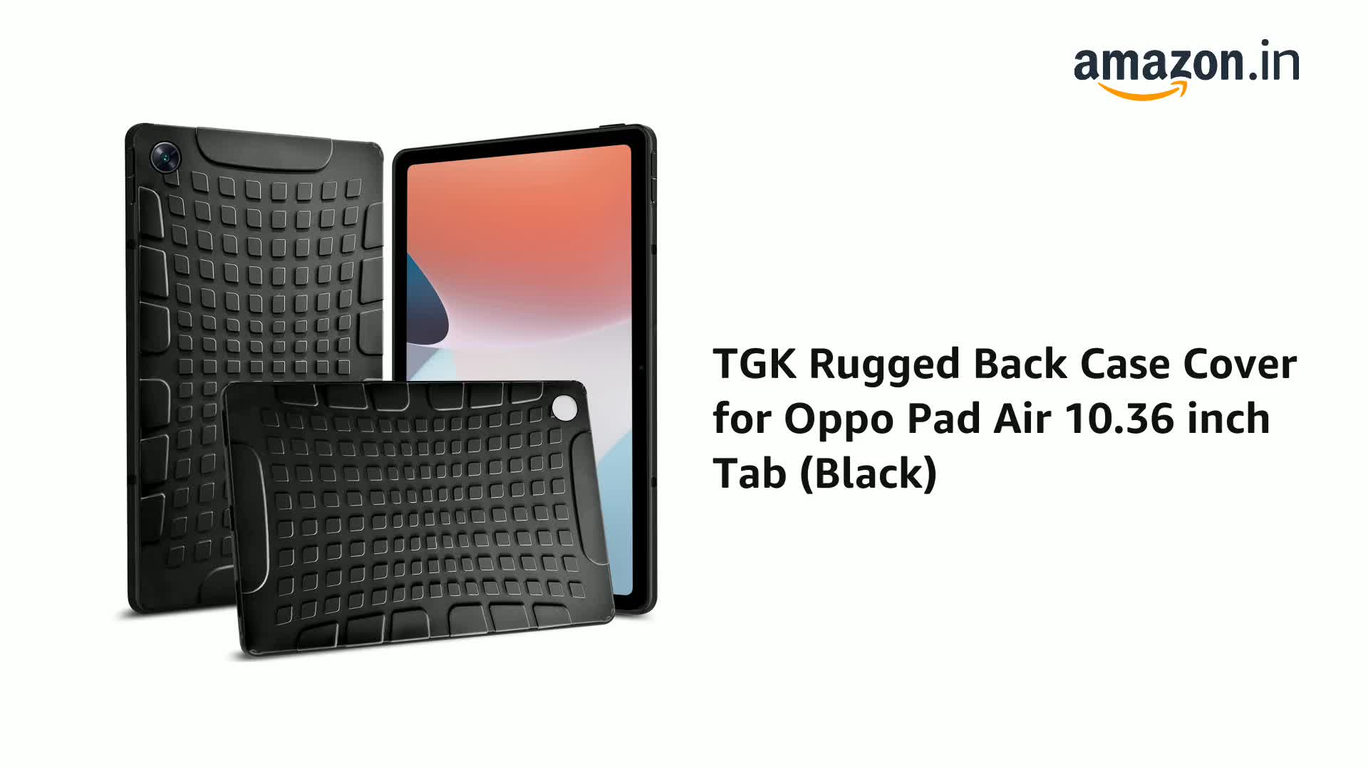 TGK Rugged Back Case Cover for Oppo Pad Air 10.36 inch Tab (Black