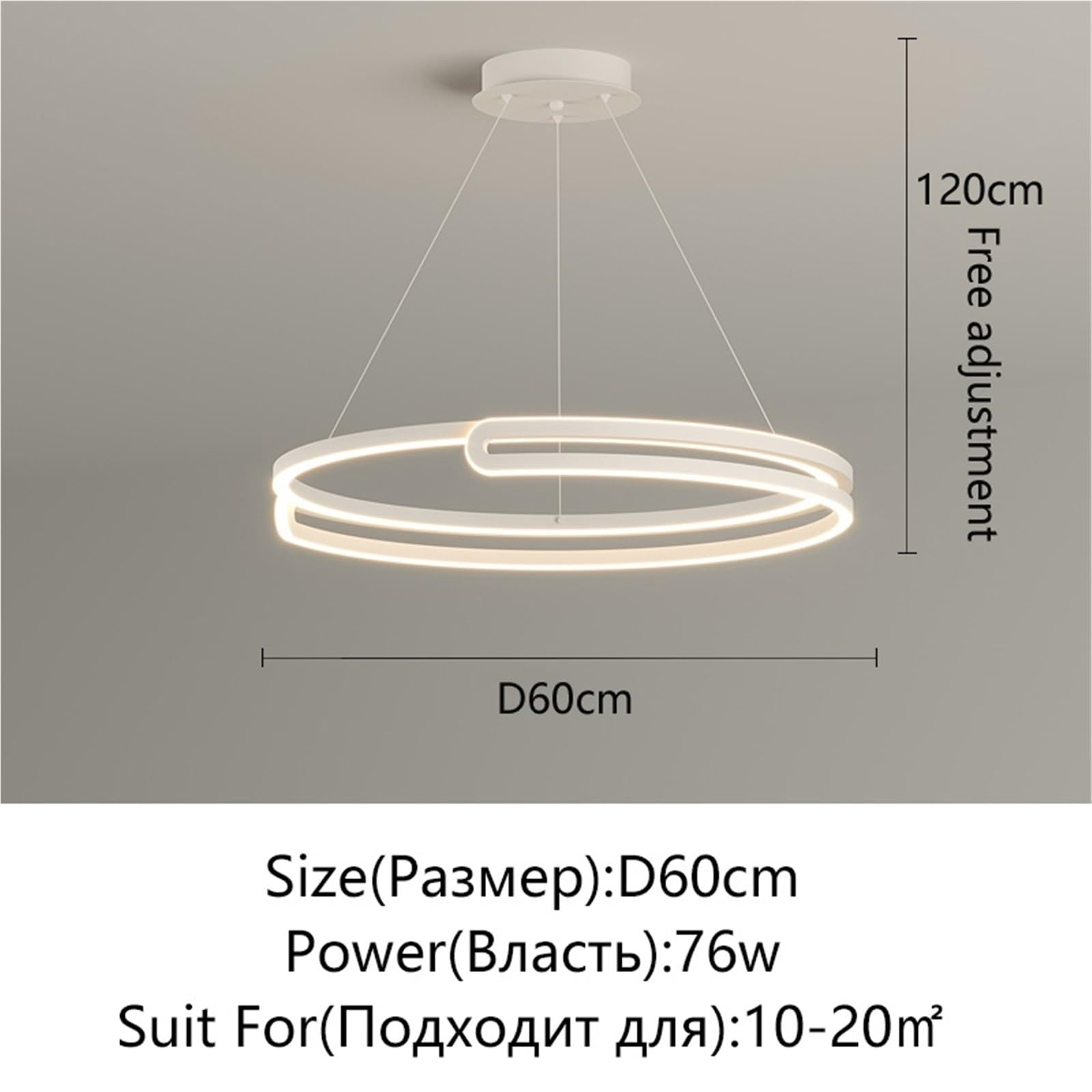 LXMQEF Lampadario Moderno a LED Rotondo Lampada da soffitto dimmerabile per Sala da Pranzo, Soggiorno, Camera da Letto, apparecchi di Illuminazione per la casa, Isola