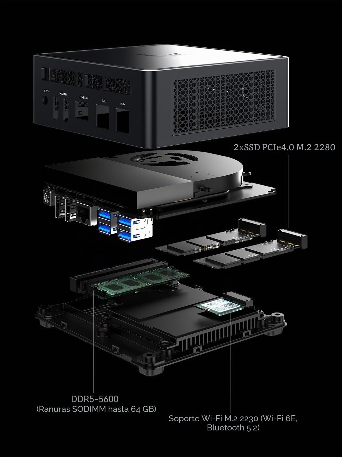 MINISFORUM DeskMini UM790 Pro Mini PC AMD Ryzen 9 7940HS Barebones versión sin RAM y SSD computadora personal, gráficos AMD Radeon 780M, 2 salidas HDMI (4K) 2 salidas USB4(DP |8K)