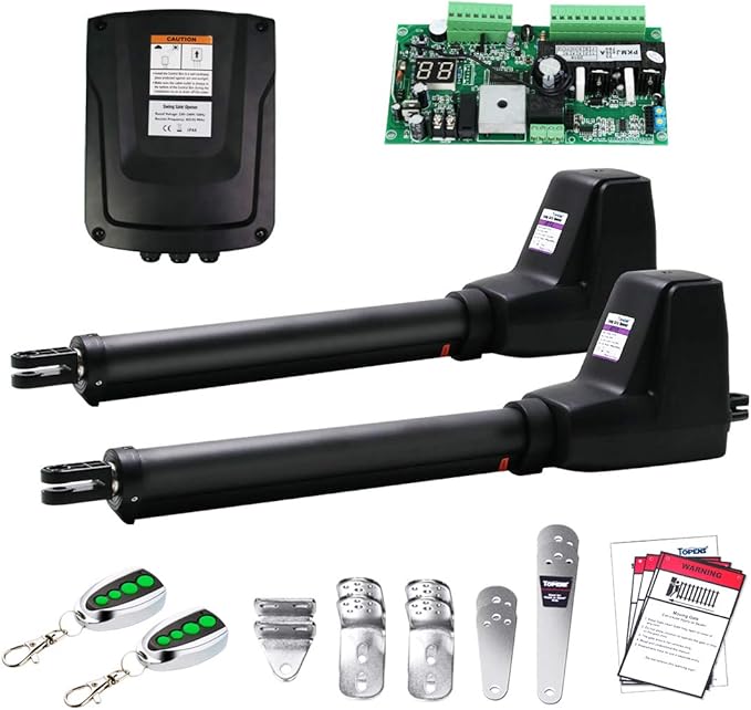 TOPENS AT1202 Automatic Gate Opener Kit Heavy Duty Dual Gate Operator