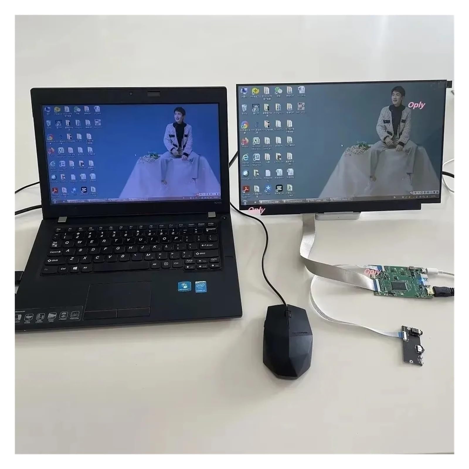 Kit Scheda Controller LCD EDP, VGA Type-C USB Mini HDMI, Pannello LED IPS Da 11,6 Pollici 1366 × 768 For Display, PC, Laptop, Console Di Gioco E Compatibile For Raspberry Pi(EDP board with panel)