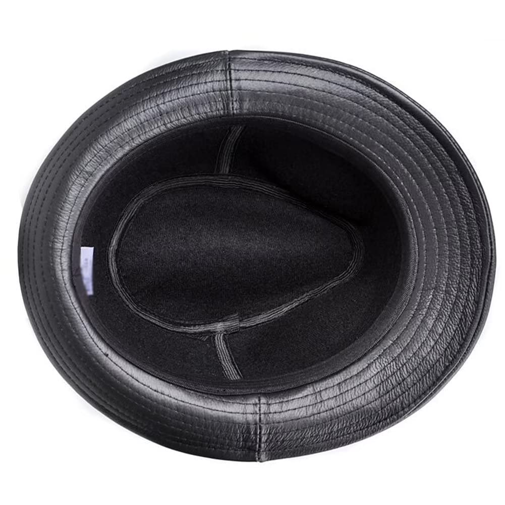 Cappello Fedora Cappello Stile Gangster Elegante Trilby Cappelli Jazz Classico Cappello in Pelle Cappelli Panama per Uomo Donna