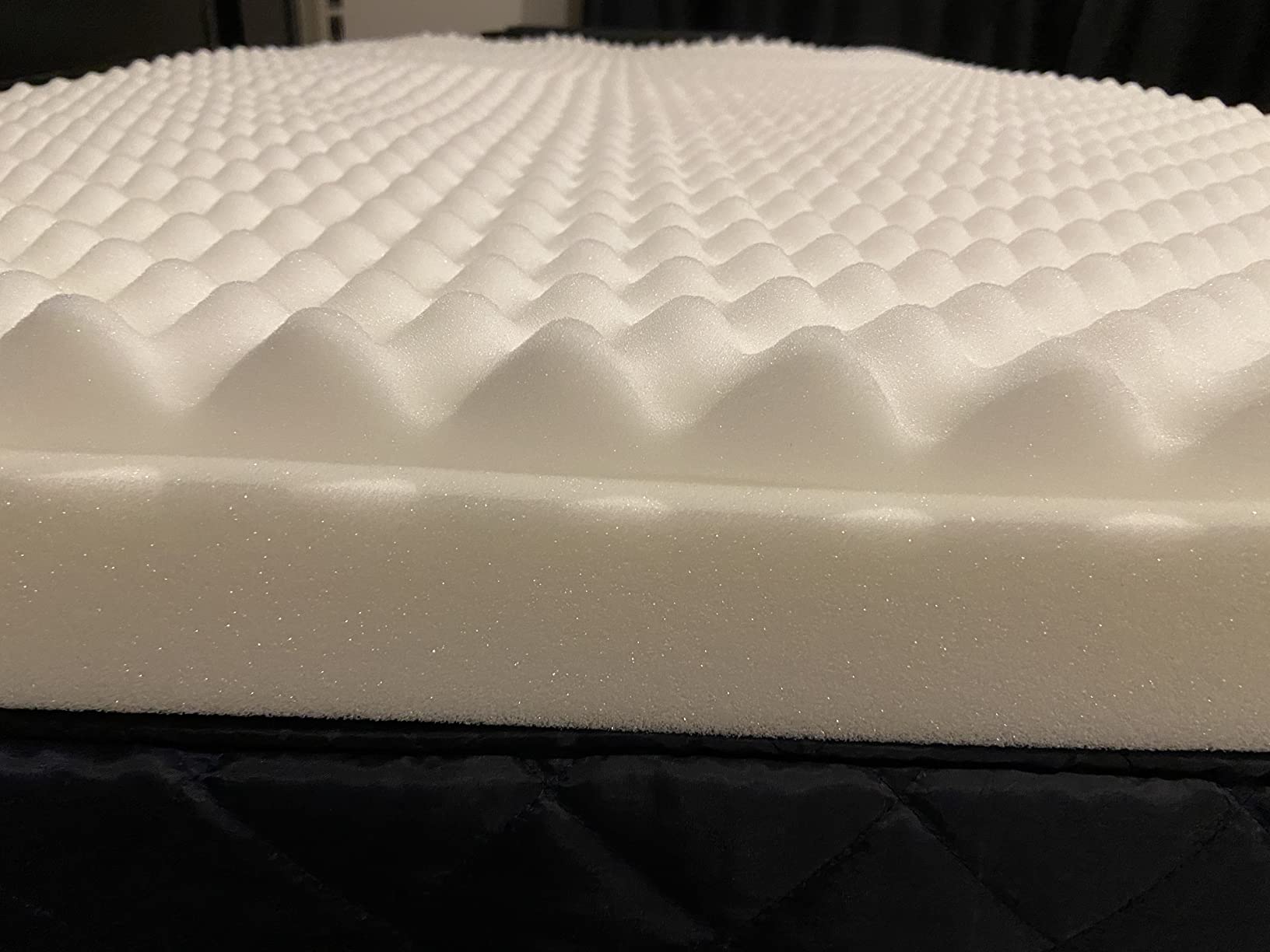 Tontine Easy Care Quilted Bedding Mattress Topper w/Fitted Skirt King Bed White