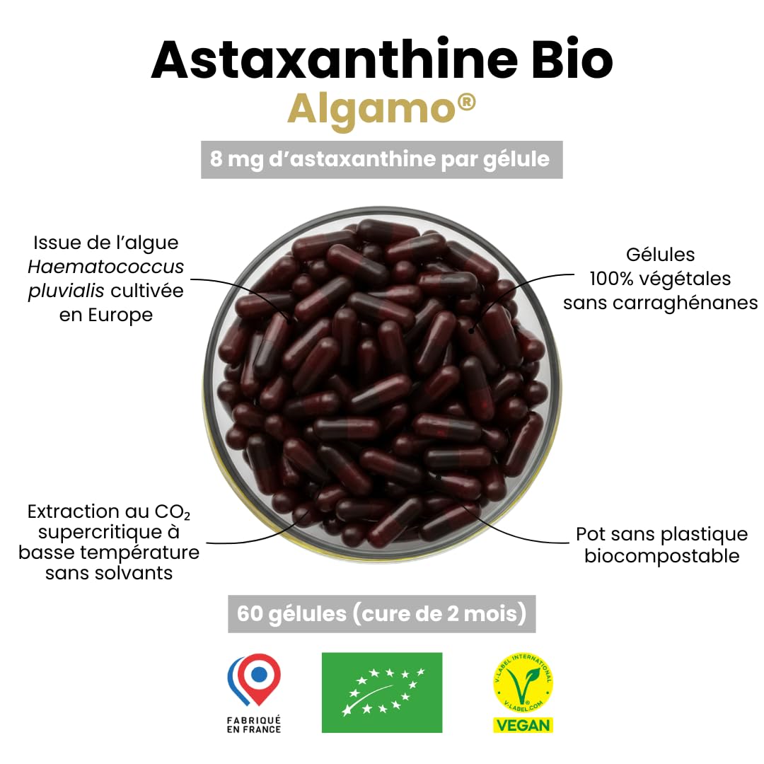 Astaxanthine Bio Algamo® 8mg – Antioxydant – 60 gélules