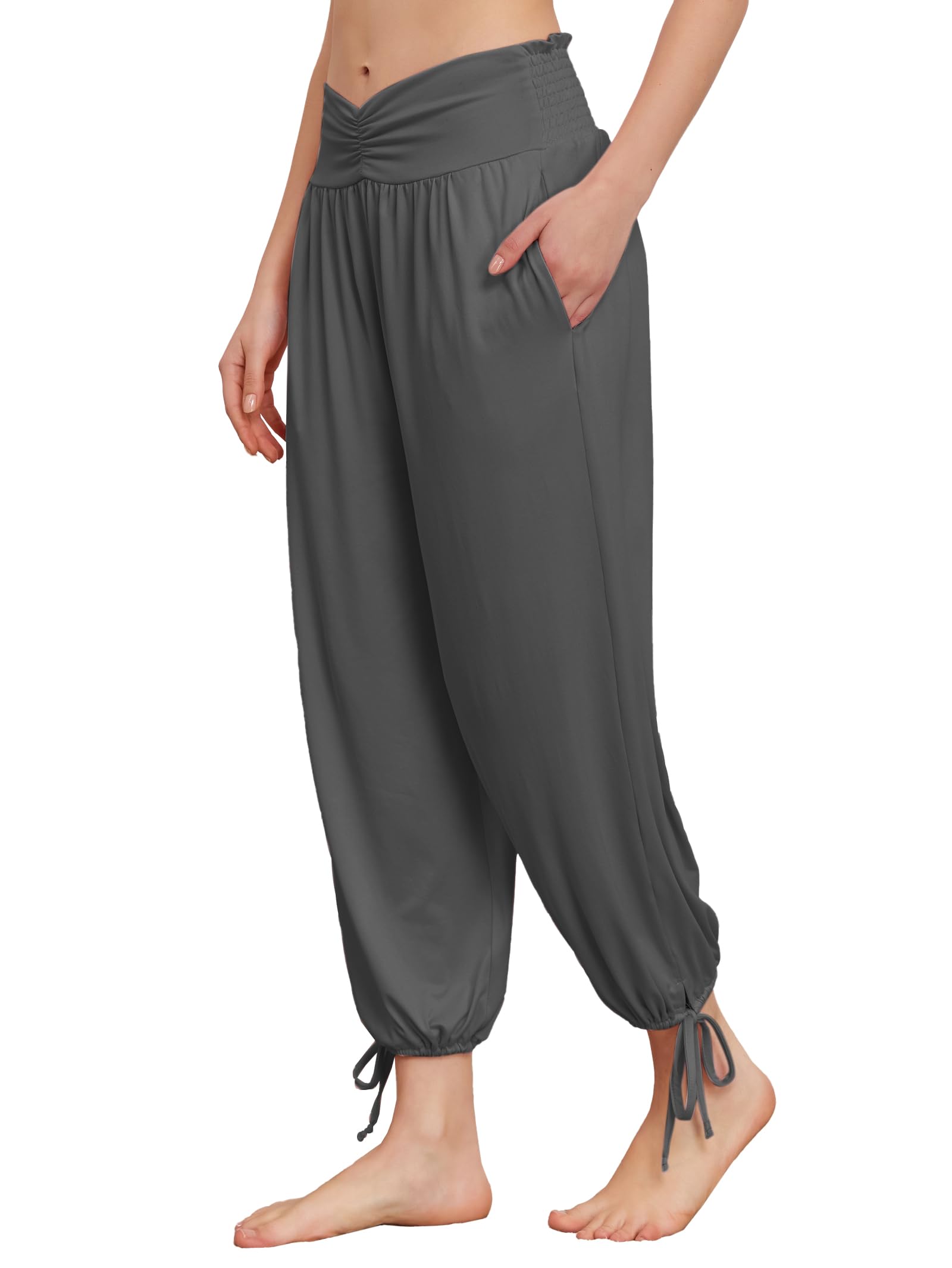 iChunhua Women's Yoga Joggers Pants Capri Casual Loose Pajamas Lounge Pants with Pockets