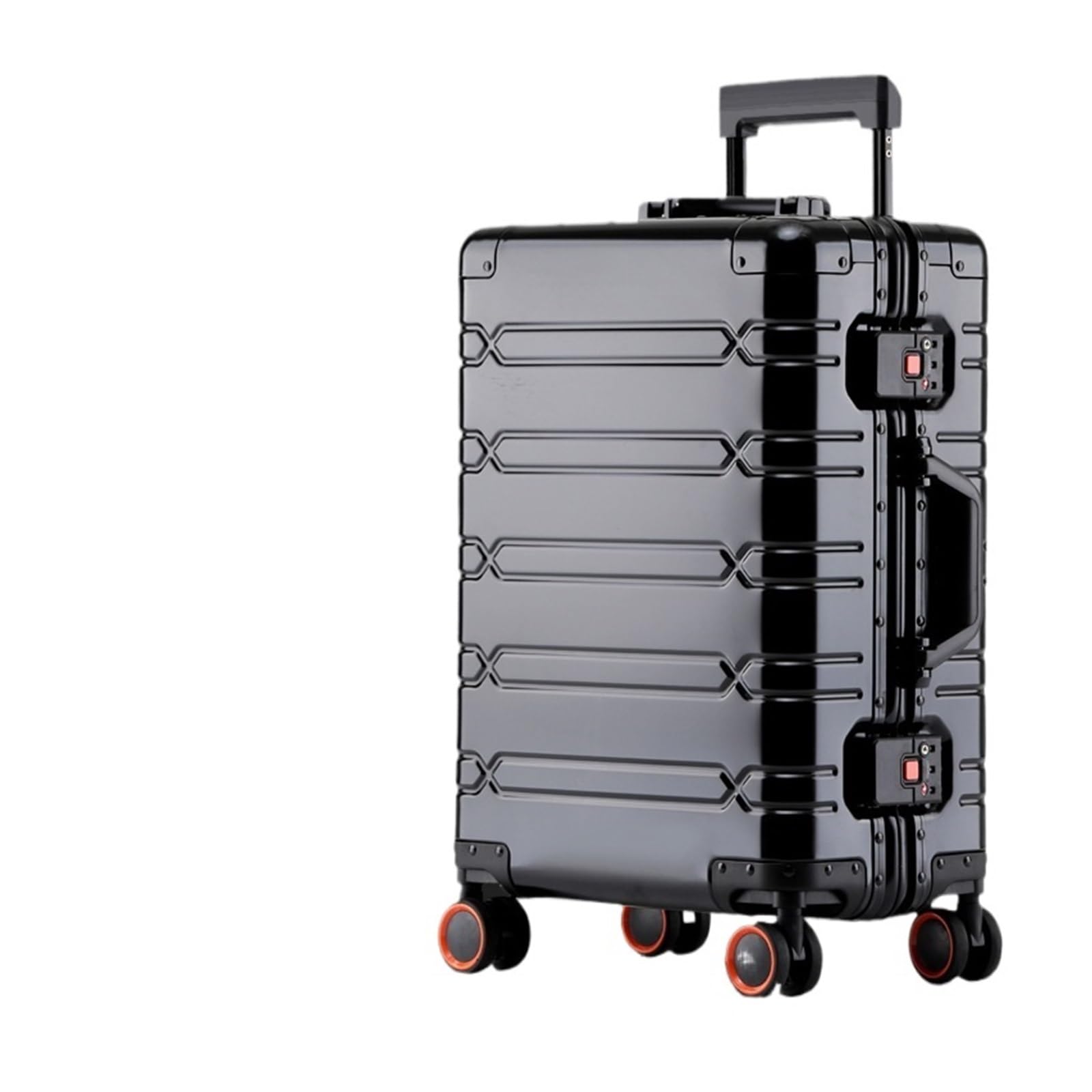 MUdson Trunk All Aluminum-Magnesium Alloy Travel Suitcase Mens Business Rolling Luggage On Wheels Trolley Luggage Carry-Ons Cabin Suitcase