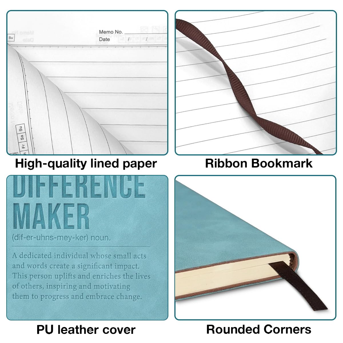 Difference Maker Gifts Difference Maker Definition Journal Notebook, quaderni ispiratori, regali di ringraziamento per colleghi, mentore, leader, capo insegnante