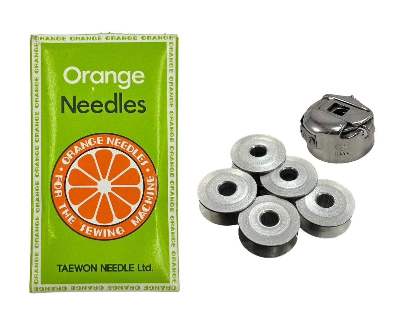 Zenith Combo Industrrial Umbrella Single Needle Bobbin case + Bobbins + Orange Needles DBx1 (10 Needles) (DB 18)