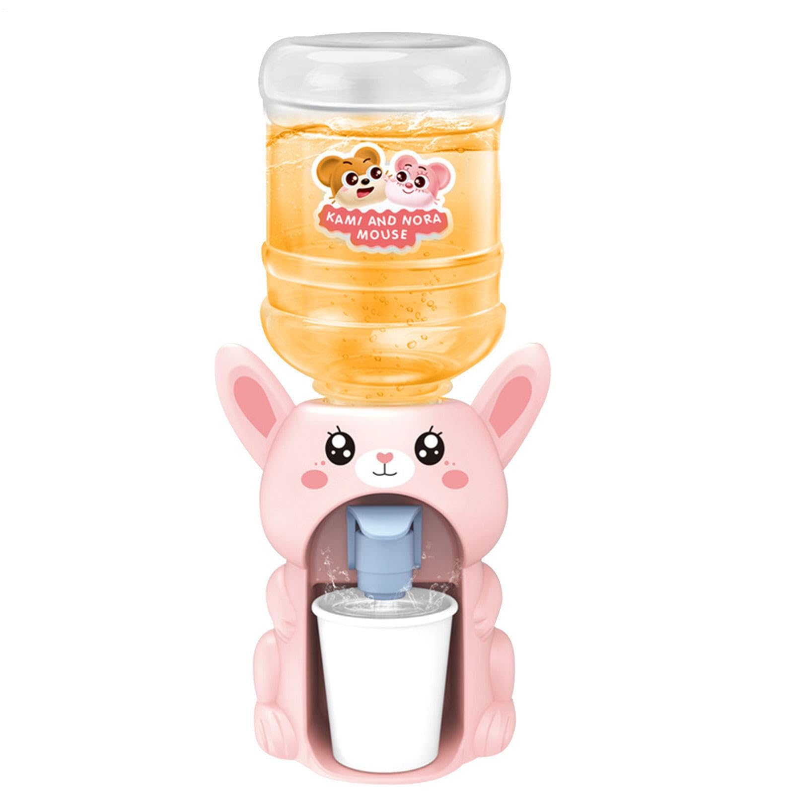 Kid Cold Water Dispenser, Cartoon Water Cooler, Simulation Drinks Dispenser with Tank Cup, Cute Animals Water Dispenser Toy, Water Fountain Toy, Enhances Creativity and Hand-Eye Coordination