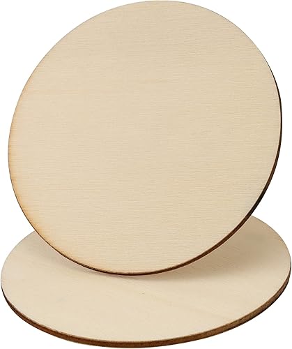 Miniatura 5 de ZEONHAK 200 círculos de madera de 3 pulgadas, piezas circulares de madera, discos redondos de madera de álamo, círculos de madera para manualidades,