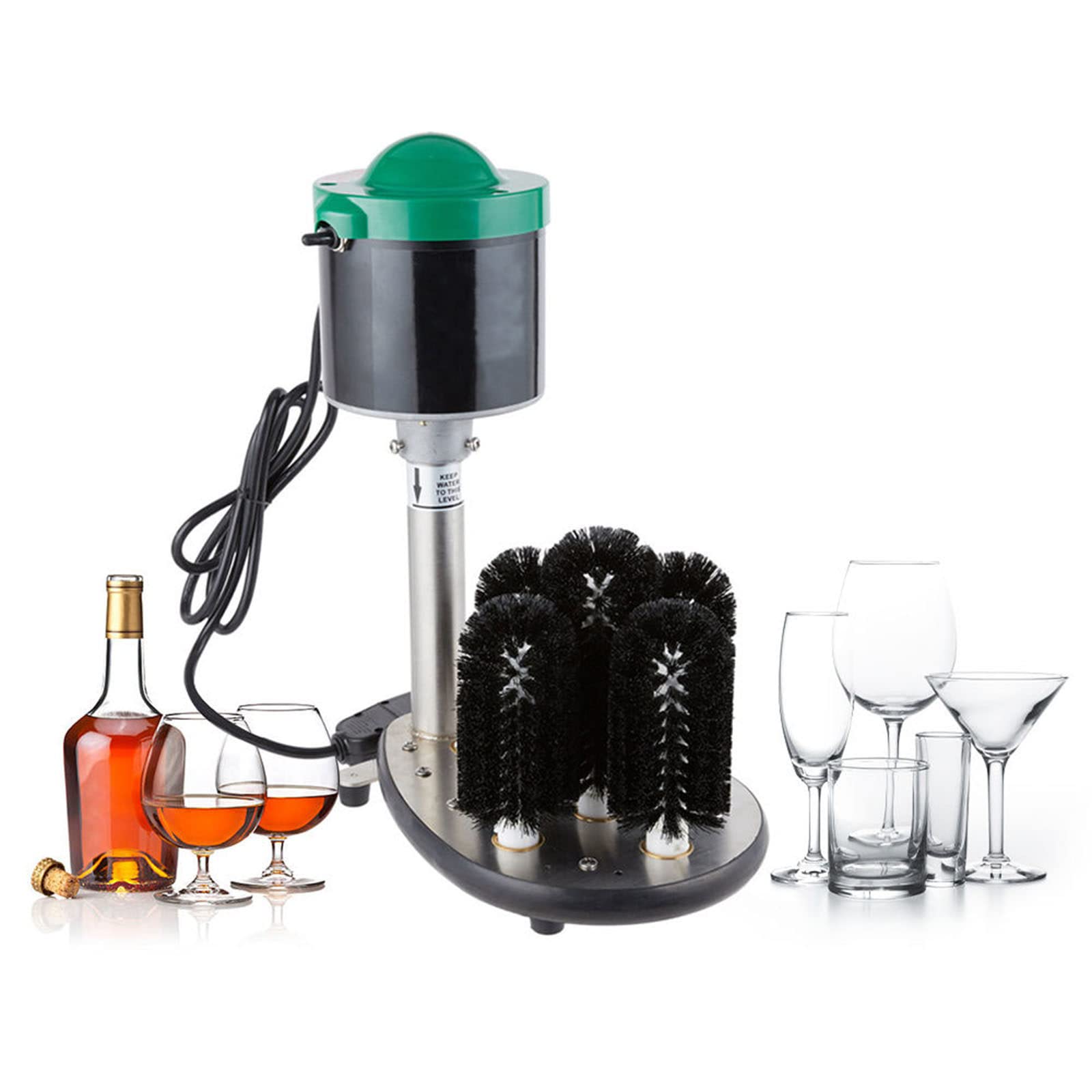 Lave-Lunettes Électrique, Lave-Vitres Automatique Étanche Jusqu'À 600 Tasses/Heure, pour Hôtels, Traiteurs, Bars, Restaurants, Lieux D'Événements