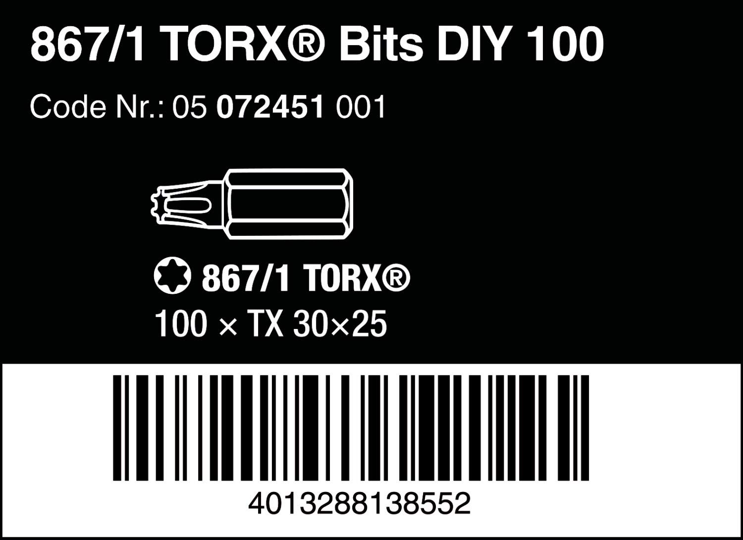 867/1 Z TORX 30 x 25 mm DIY-Box