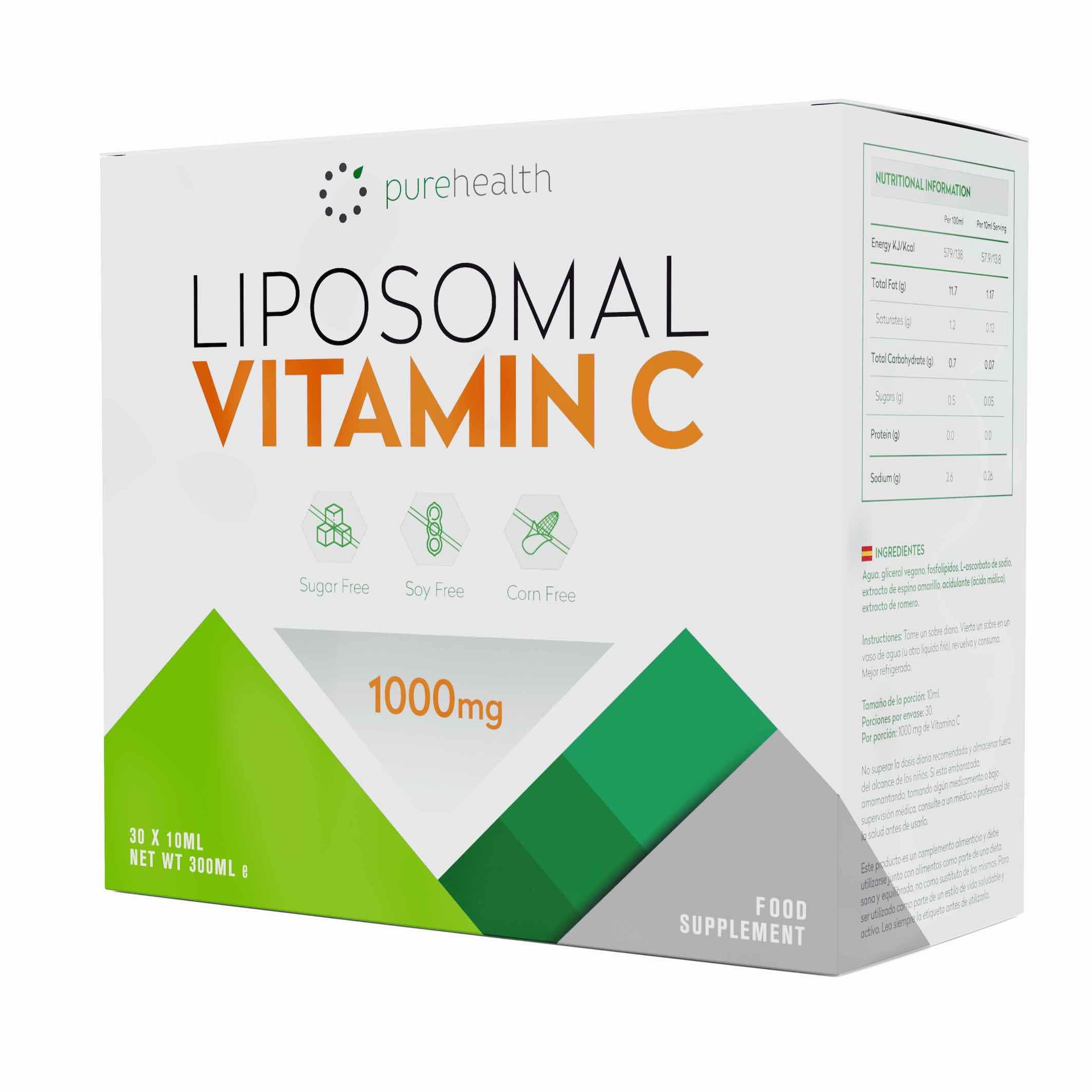 La vitamina C liposomiale più pura e più biodisponibile: Alto Dosaggio 1000mg, 30 bustine per uso quotidiano. Senza dolcificante, senza soia, tutti ingredienti naturali.