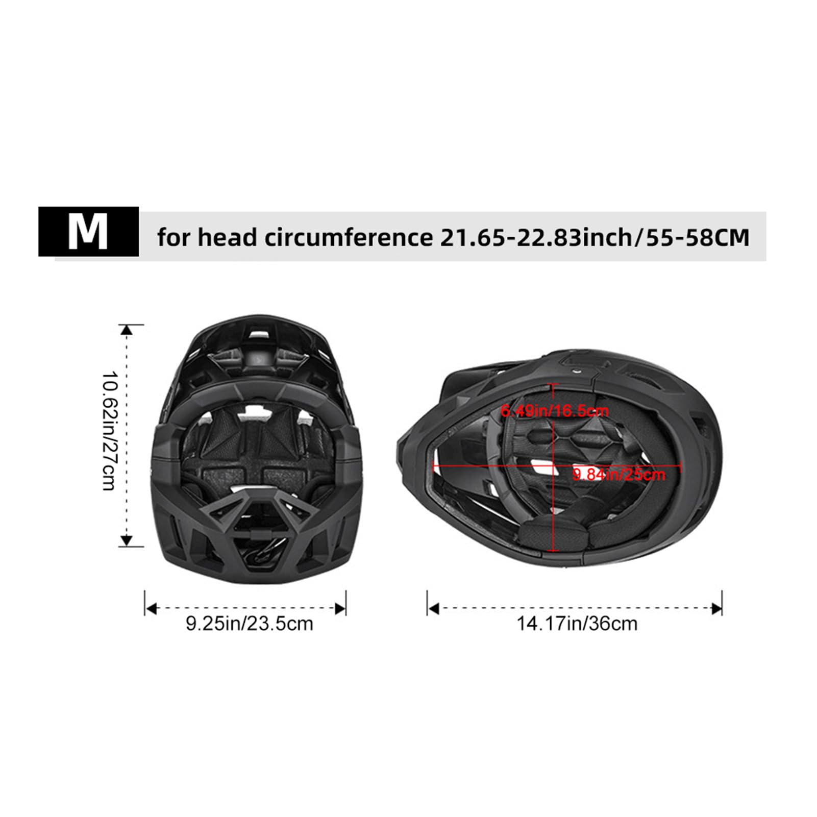 Casco integrale per mountain bike, per adulti, da corsa, downhill, MTB, per uomo/donna, con visiera, oltre 31 prese d'aria, circonferenza della testa di 59-61 cm