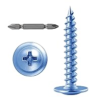 Vista 11 de Tornillos para madera de cabeza segmentada Phillips, metal autorroscante rápido, 100 unidades, de 2 pulgadas, #10, negro