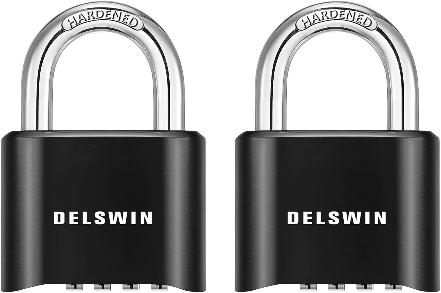 DELSWIN 4Digit Combination Lock Outdoor Padlock Heavy Duty Locker