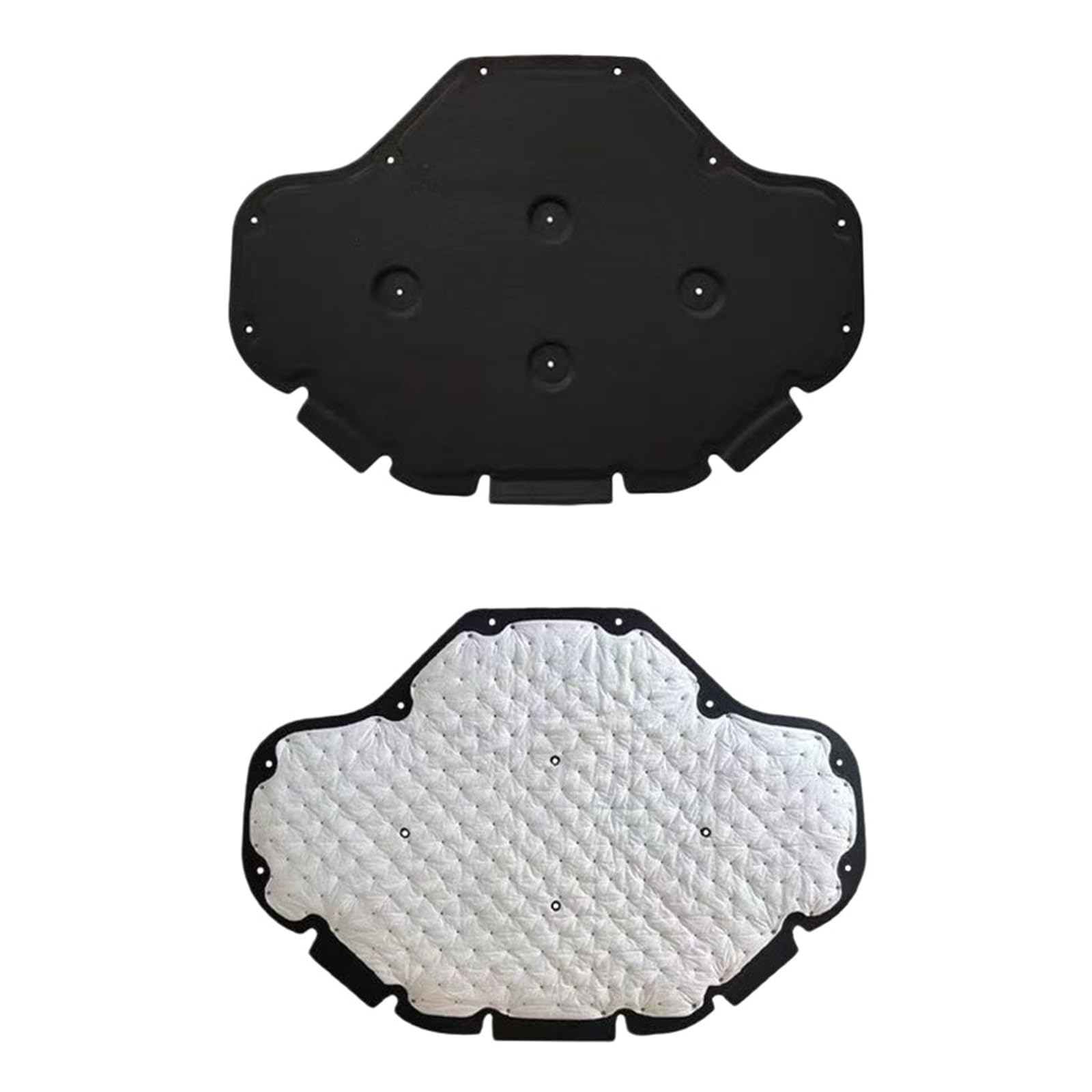 Pengshyzf 2Pcs Black Front Hood Engine Sound Insulation Pad Soundproof Aluminum Cover Thermal Heat Insulation Mat Compatible With Bmw X3 G45 G48 M50 2025(2Pcs Black)