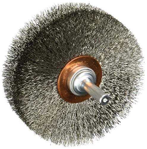 Weiler 804-17637 Stem Mounted Wide Face Crimped Wire Wheel, 3