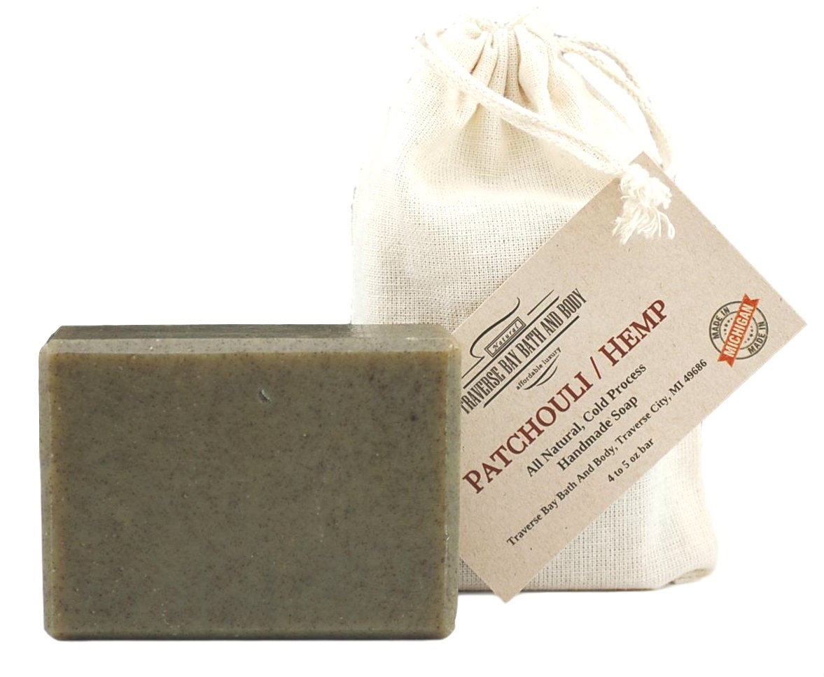Patchouli Hemp with nettle all natural handmade cold process soap