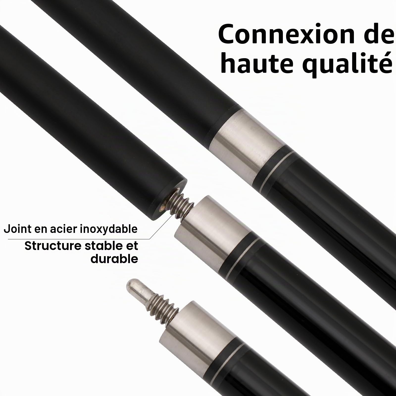 Bâtons de Queue de Billard Composite en Fibre de Verre Graphite 510,3 g, 538,6 g, 567 g, 595,3 g, 147,3 cm