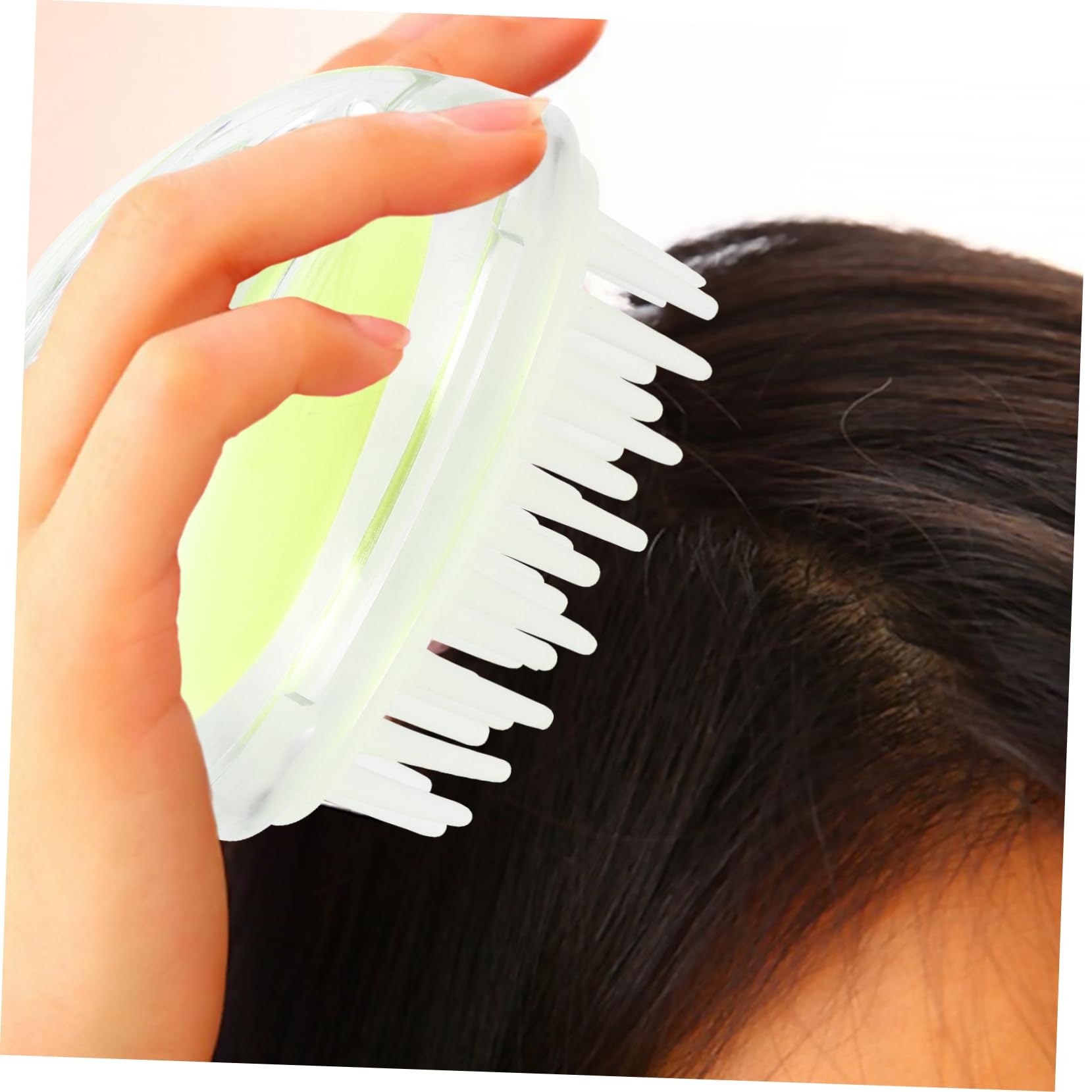 2 Series Cepillo Masajeador De Silicona Para Cabelludo Con Mango Ergonómico Portátil Y Fácil De Usar Para Limpieza Profunda Y Masaje Relajante 5 Piezas*2