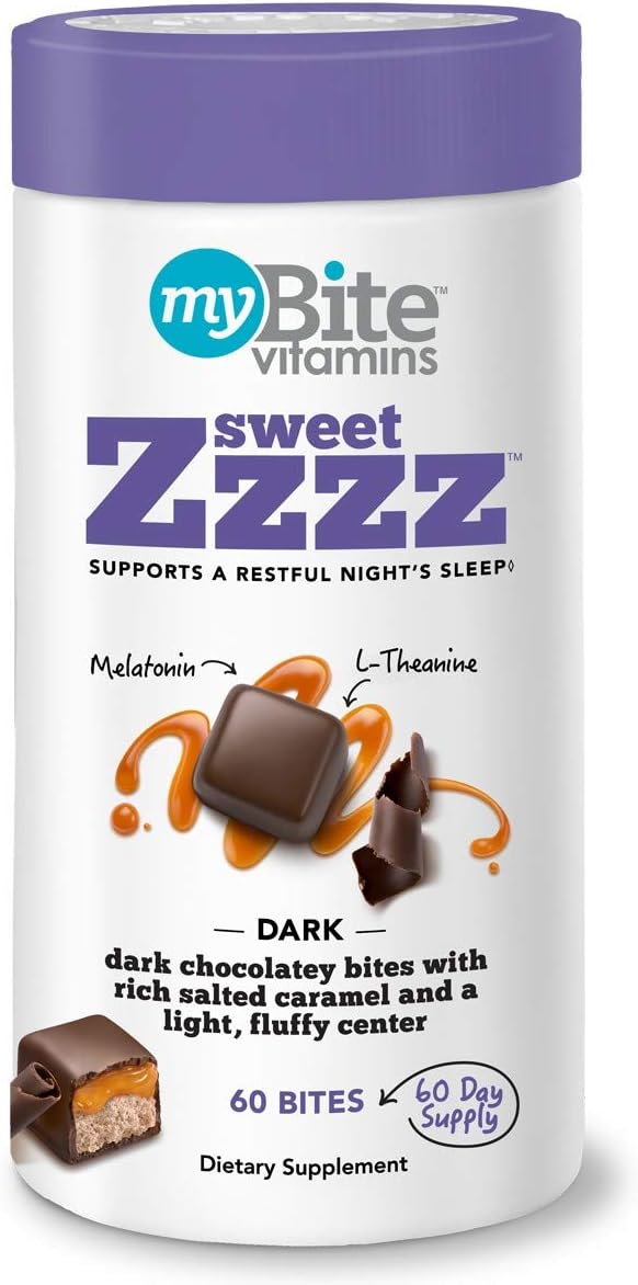 Mybite Sweet Zzzz Sleep Chocolate Supplement, 60 Bites