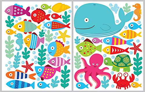 Vinilos Decorativos de Pescado para Pared, 40 Piezas miniatura 5
