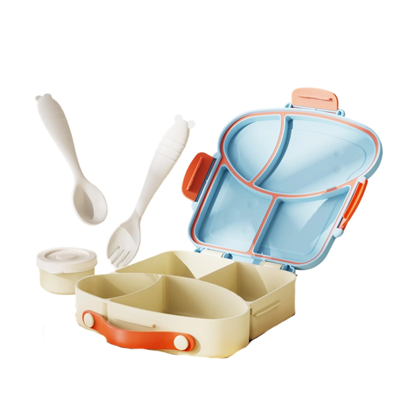 ZEPFJHE Microwave Safe Kids Lunch Box with Leakproof Lid and Compartments Storage Container for School Meals Children Lunch Container