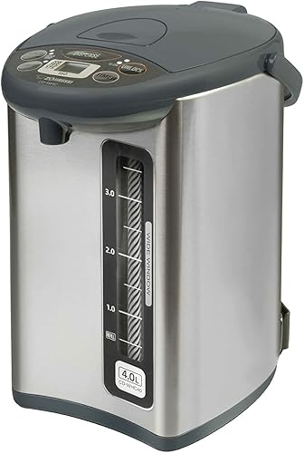Zojirushi CD-WHC40XH Micom - Caldera de agua y calentador, 135 onzas, gris inoxidable