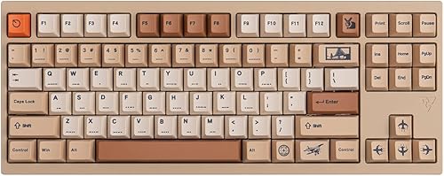 Miniatura 8 de Teclas PBT de 143 teclas de perfil de cerezo, juego de teclas retro, sello postal Dye-Sub, teclas ISO ANSI beige, teclas de teclado personalizadas