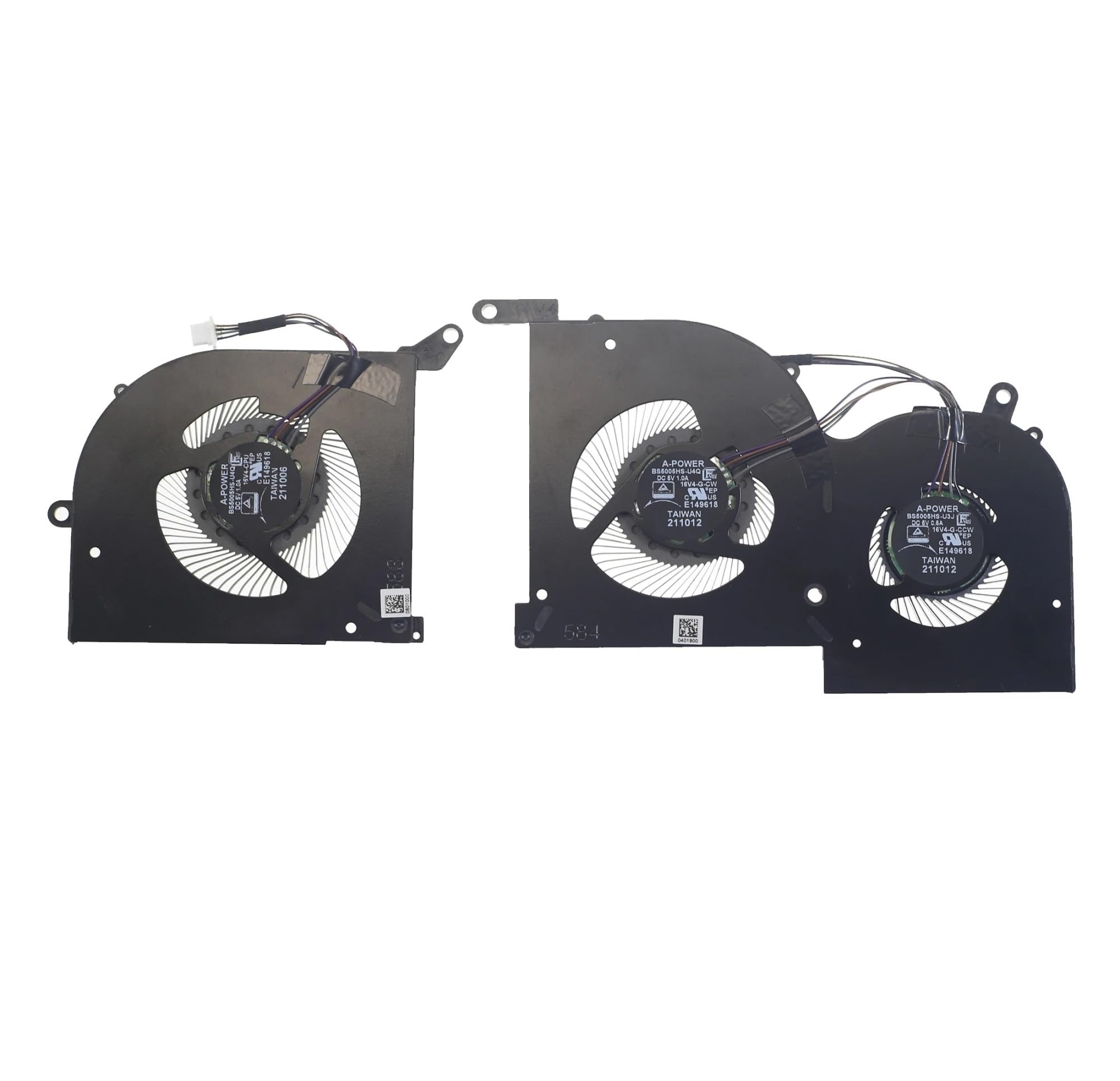 tianwandong Wentylator chłodzący procesor i kartę graficzną laptopa BS5005HS-U4Q BS5005HS-U3J DC5V 4Pin do GS66 MS-16V4 16V4(GPU FAN)