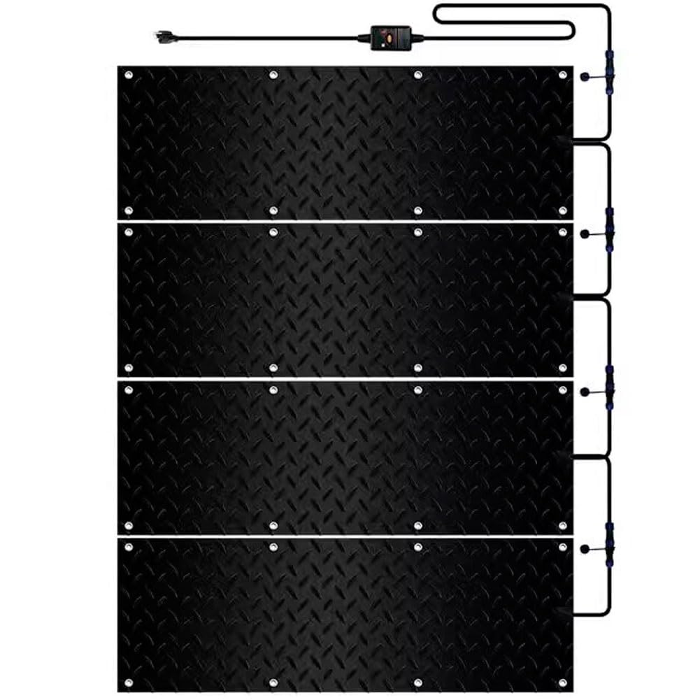 Tapis chauffant d'extérieur anti-neige - Tapis chauffant électrique en caoutchouc antidérapant - Solutions de chauffage au sol pour allées