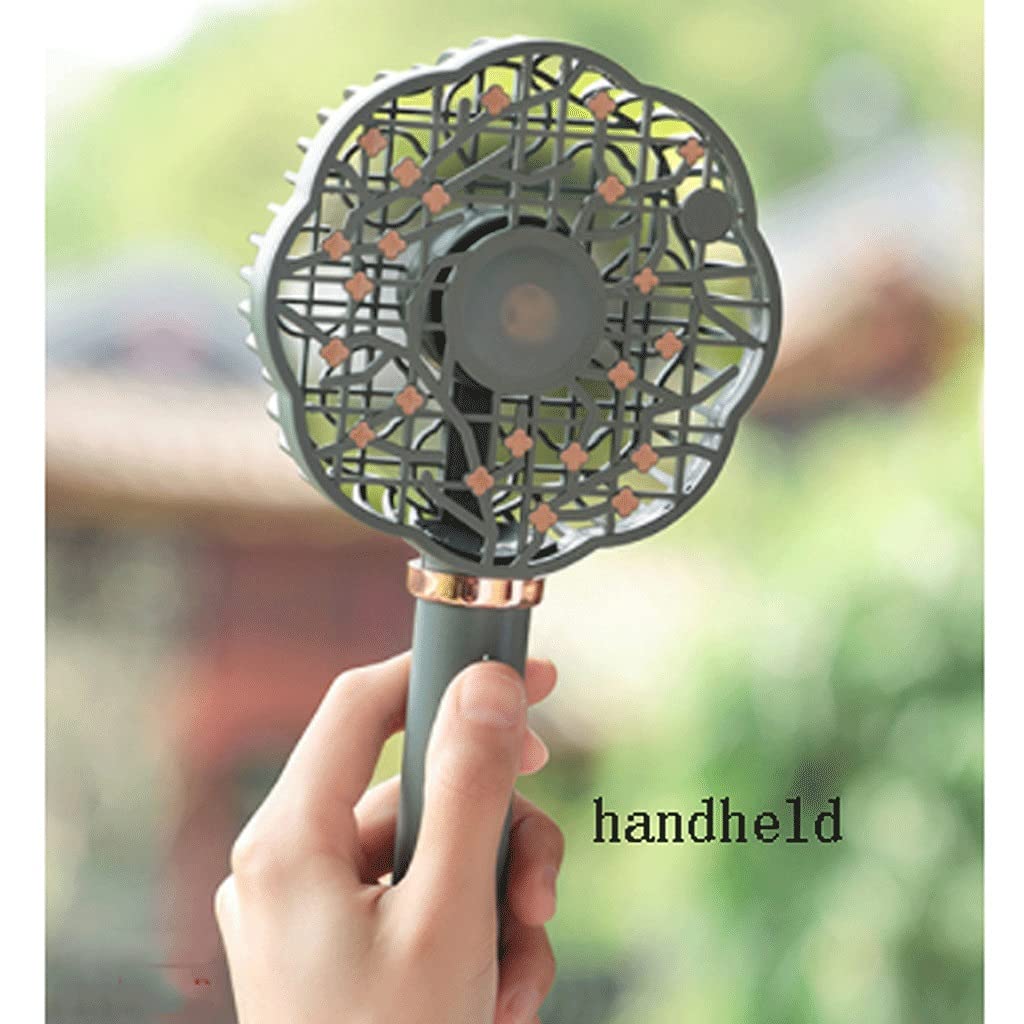 Vento Potente Ventilatore Portatile, Piccola Ventola da scrivania, Portatile USB Ventilatore con 3 velocità Vento Forte per Esterno/casa/Camera da Letto/Ufficio, Verde Super Silenzioso