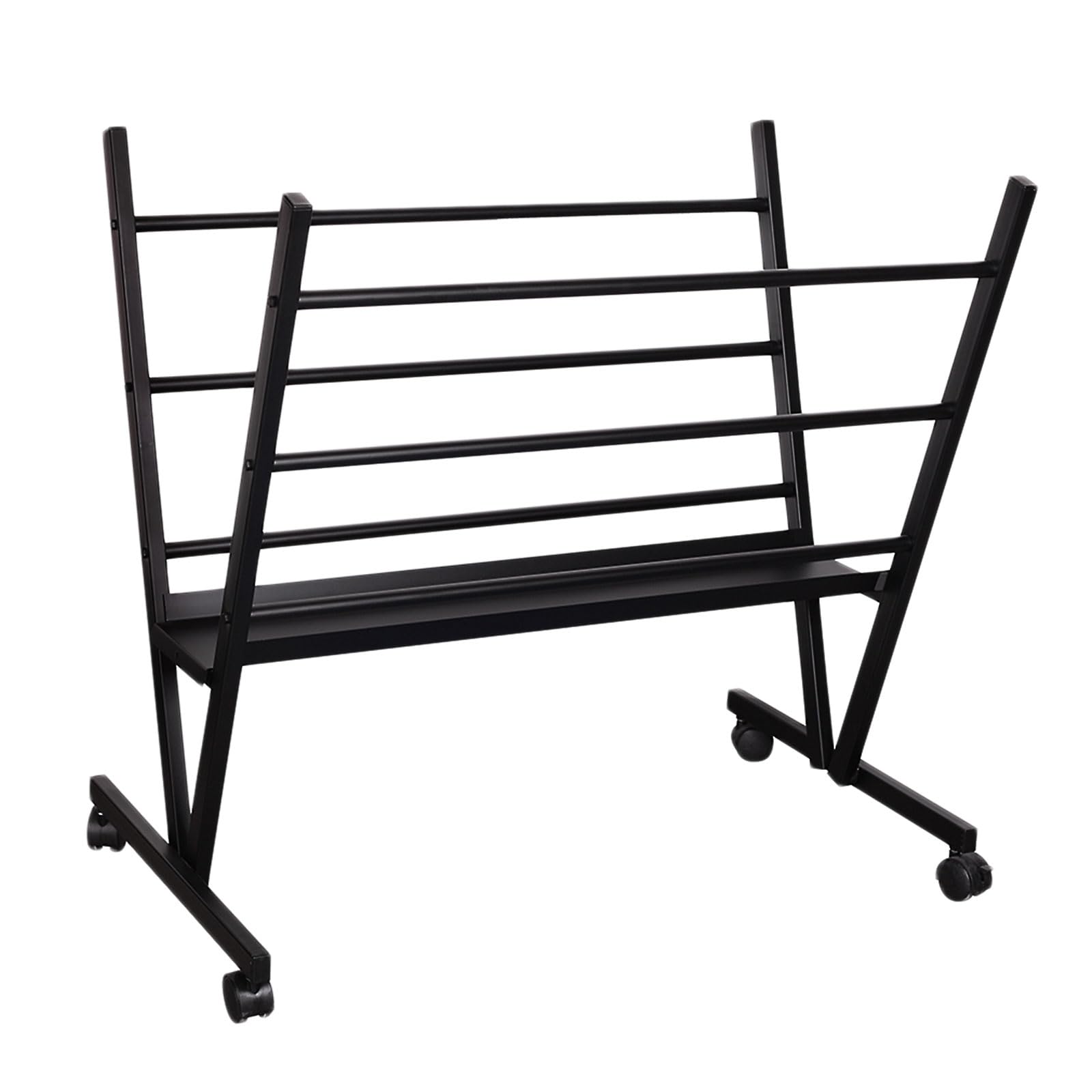 Falling in Art Metal Print Rack, Art Storage Rack with Rolling Casters, Art Drying Display Stand for Artwork, Posters, and Prints, Great for Studios and Galleries, Holding Items up to 170Lb