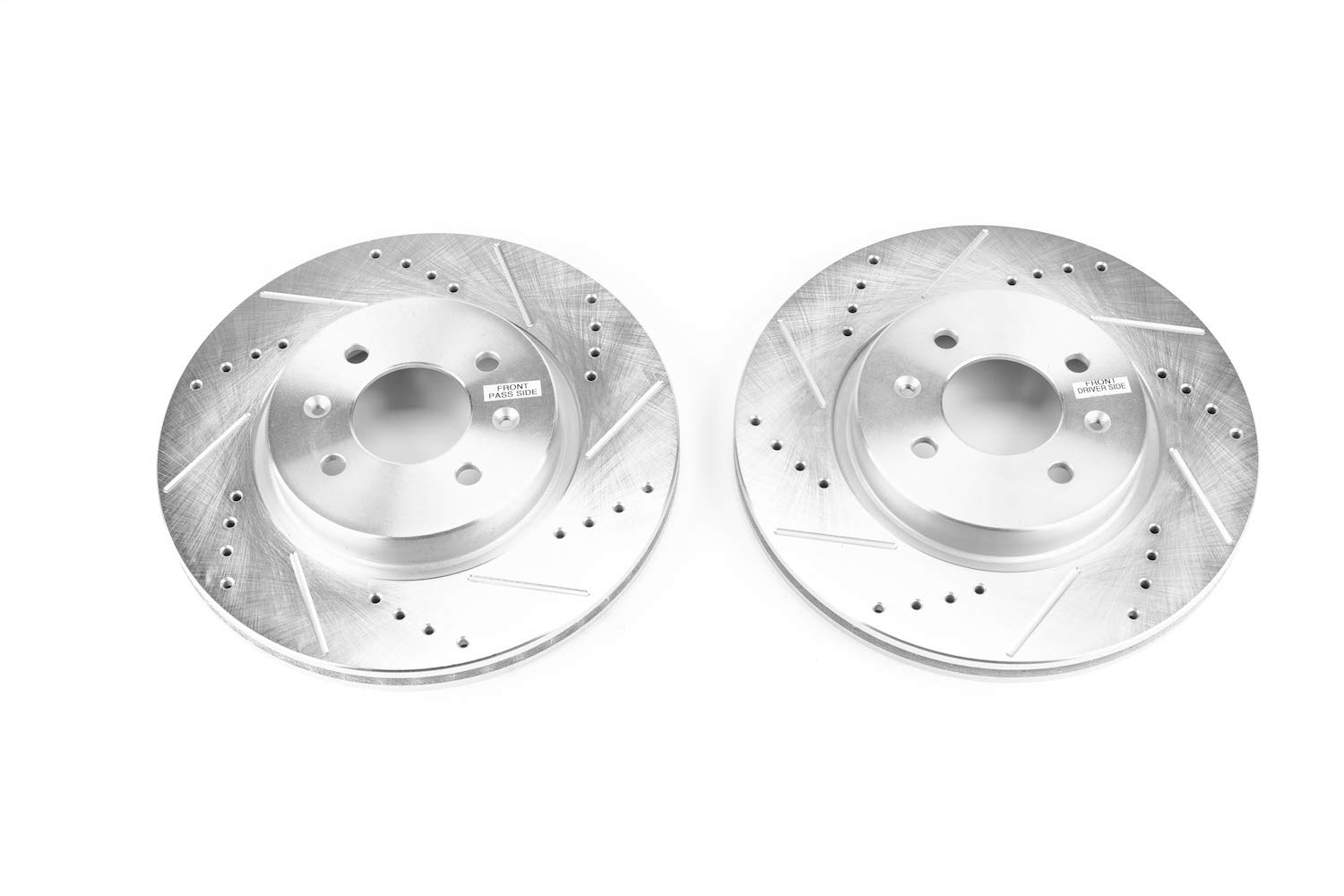 Power Stop JBR962XPR Front Evolution Drilled Slotted Car Brake Discs Rotor Pair - View #7