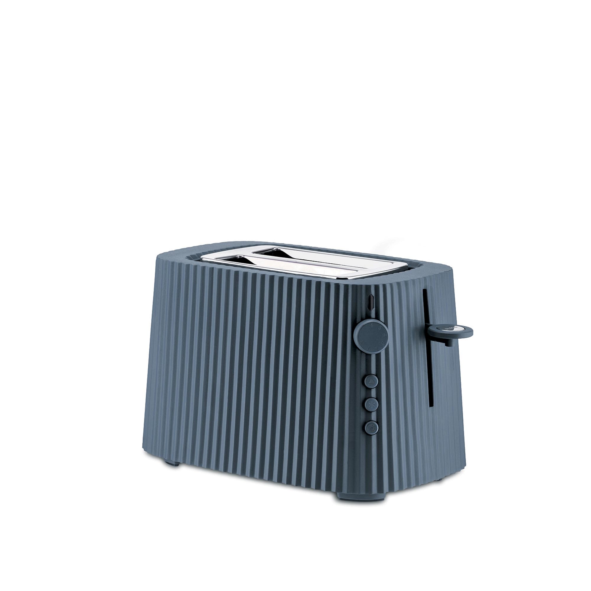 Alessi Plissé MDL08 G/UK - Design Toaster, Six Browning Levels, in Thermoplastic Resin, English Plug 850 W, Grey