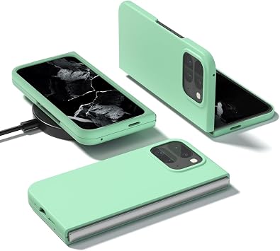 Slim Case for Google Pixel 9 Pro Fold/Pixel Fold 2 2024 Lightweight Ultra Thin Anti-Scratch Hard PC Protective Cover Skin Snap On Case Light Green