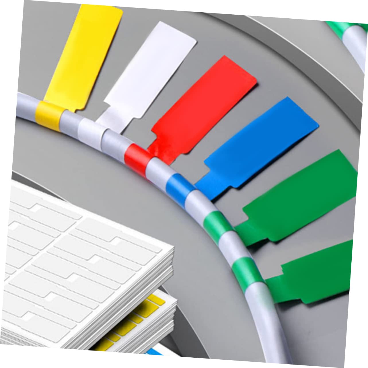 HOMSFOU 36 Fogli Etichetta Cavo Etichette Di Gestione Dei Cavi Etichette Di Gestione Dei Cavi Tag Stampabili Adesive Adesivi Per Computer Cavo Tag