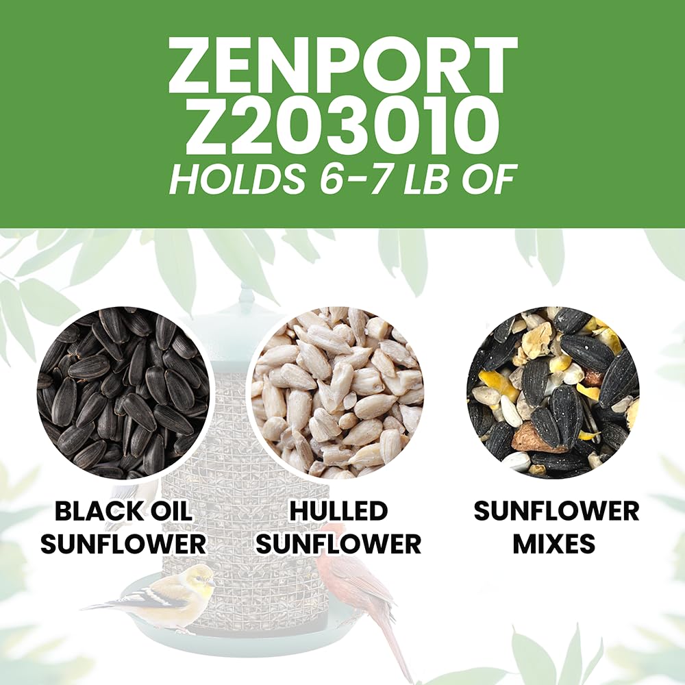 Zenport Z203010 Hanging Bird Seed Screen Feeder, Green - Produktbild 2