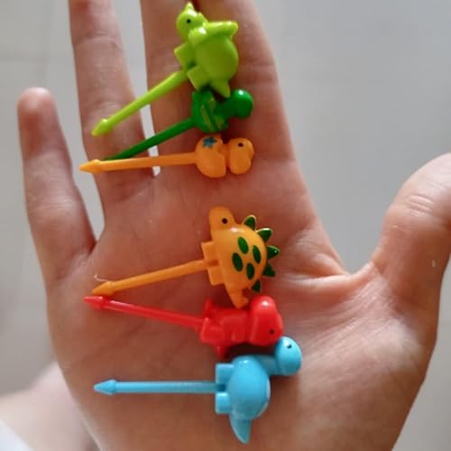 Miniatura 5 de 6 palillos coloridos de alimentos de animales para niños, divertidas púas Bento, lindos palillos de dientes de alimentos de frutas de dibujos