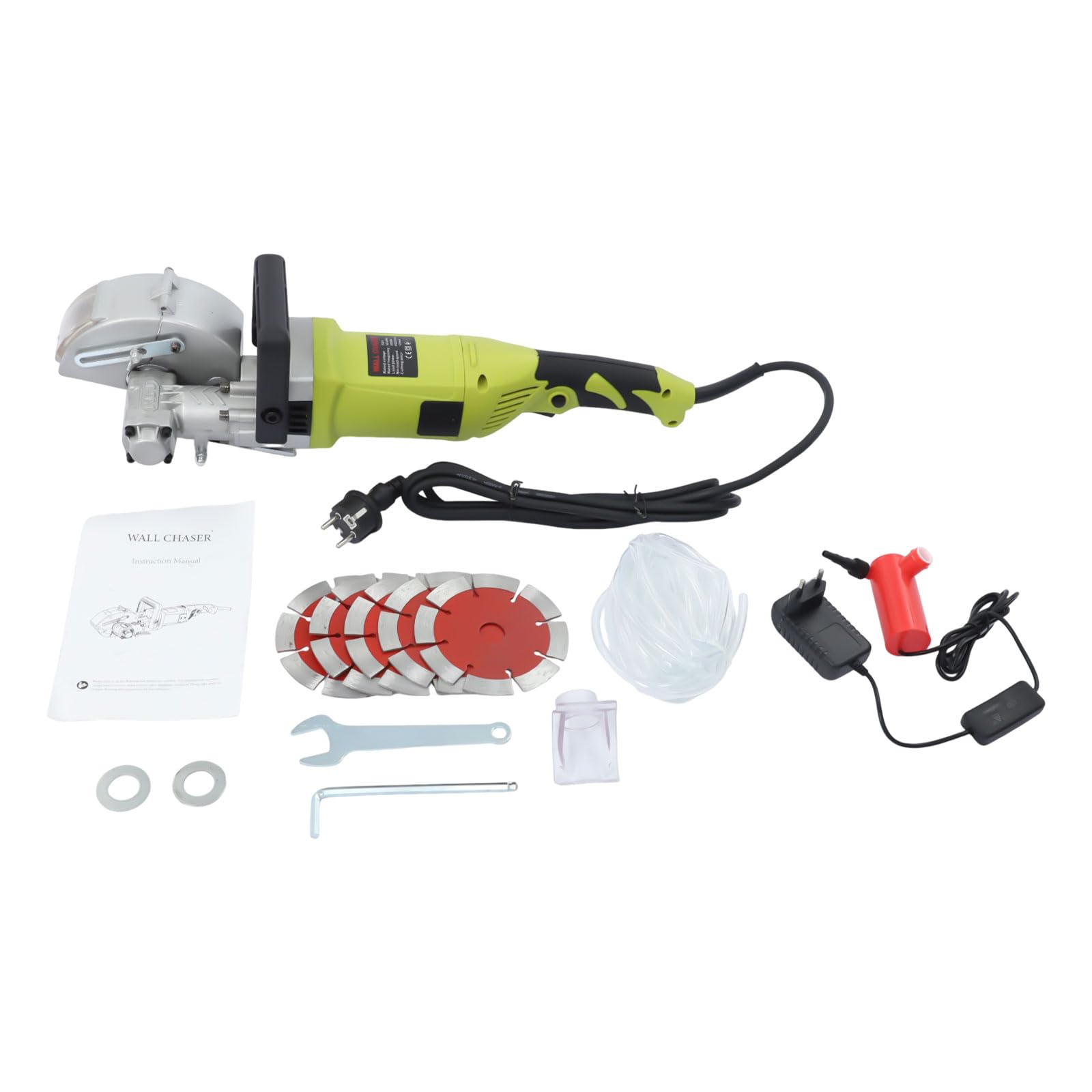 4000W Schlitzfräse Mauernutfräse mit mit 5 Sägeblatt & 360° Schneiden, 6500RPM Elektrische Mauernutfräse,Staubfreie Nutenfräsmaschine,Mauerfräse für Beton,Renovierung,Marmor