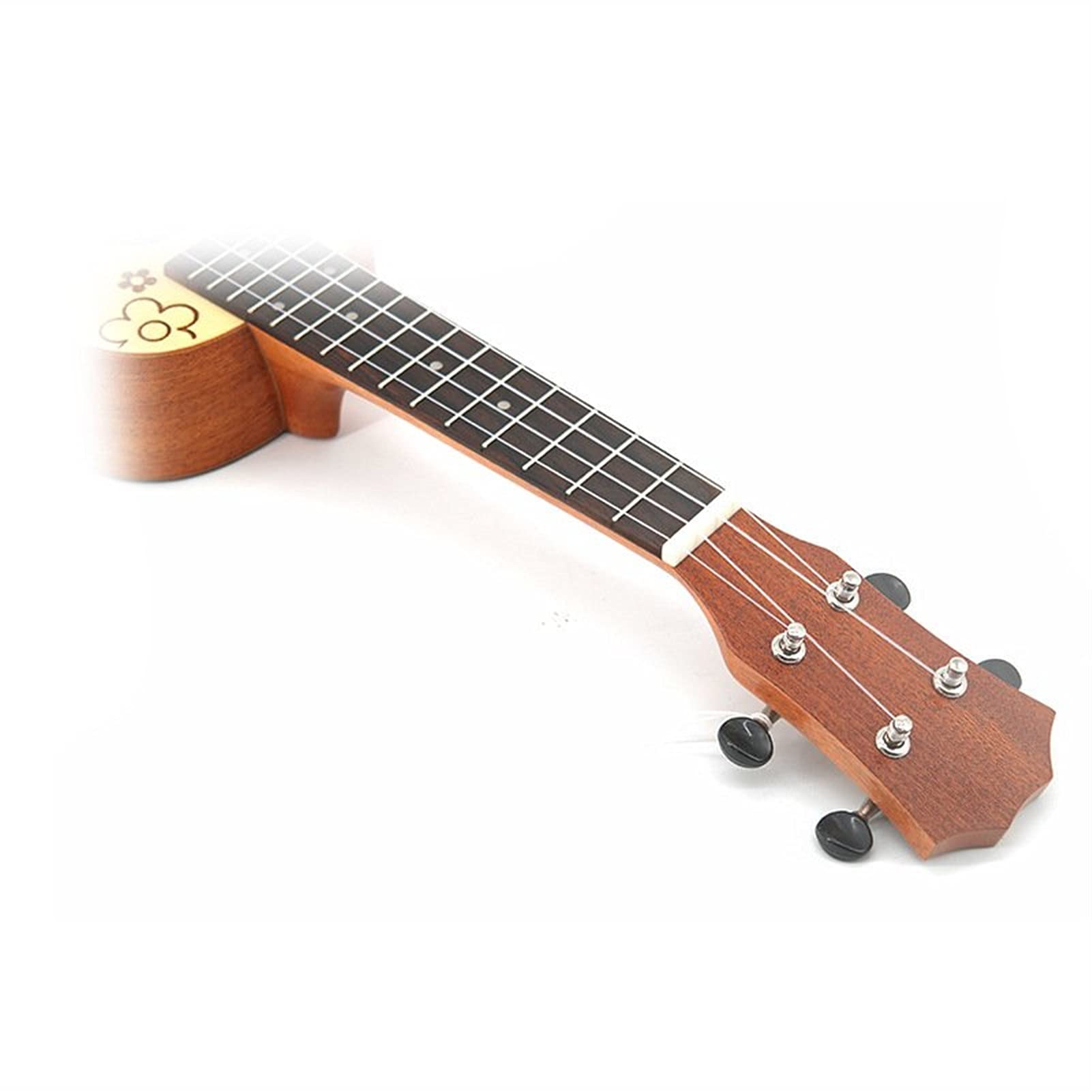 Ukulele koncertowe Początkujący Ukulele 21 Cal Ukulele Świerkowy Panel Wzór Kwiat Drewno Mini Hawajski Gitara 4 Struny Ukelele