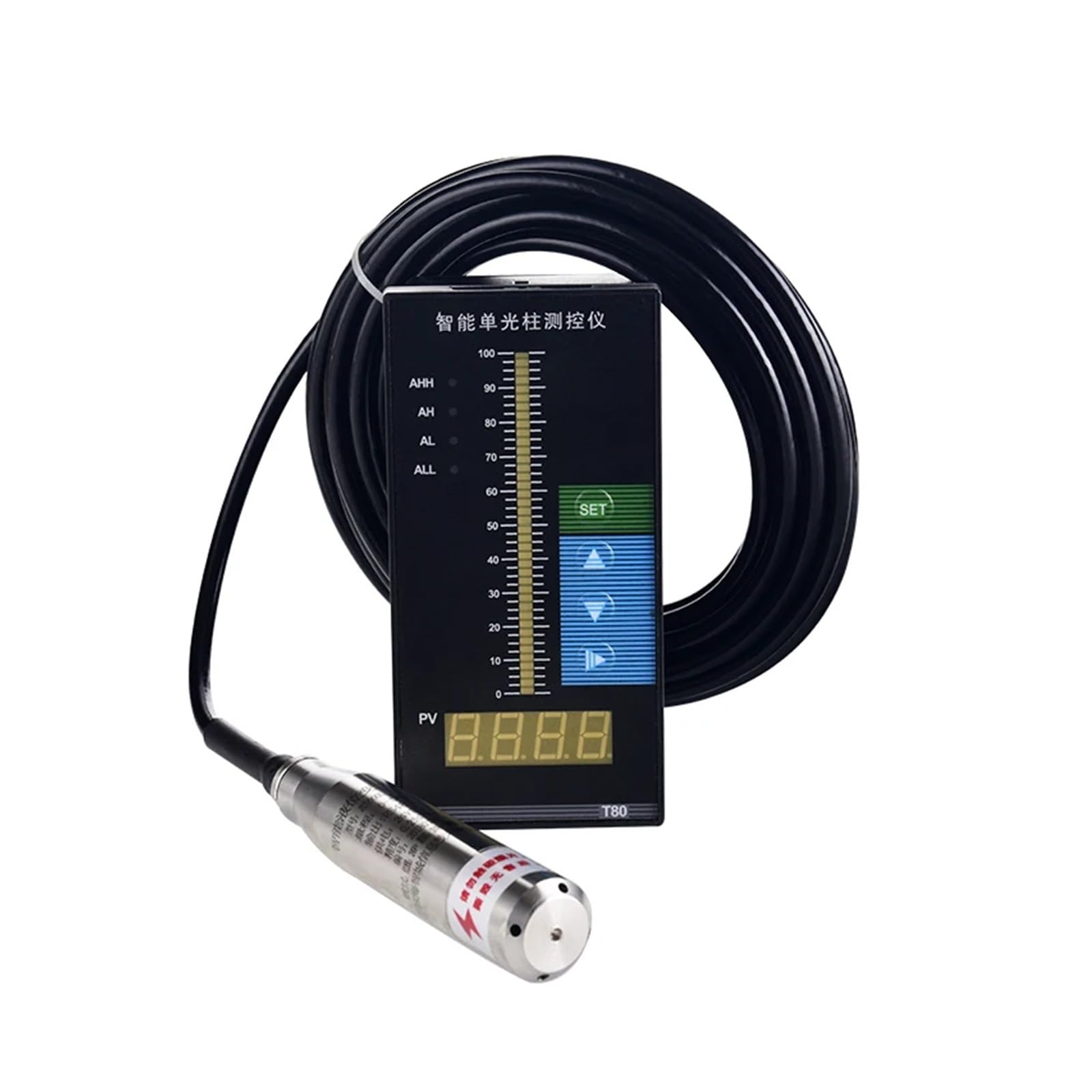 Czujnik poziomu cieczy | Wyjście: 4-20mA/0-10V/10 V (wyjście 4-20 mA, kabel 3 m zakres 5 m)