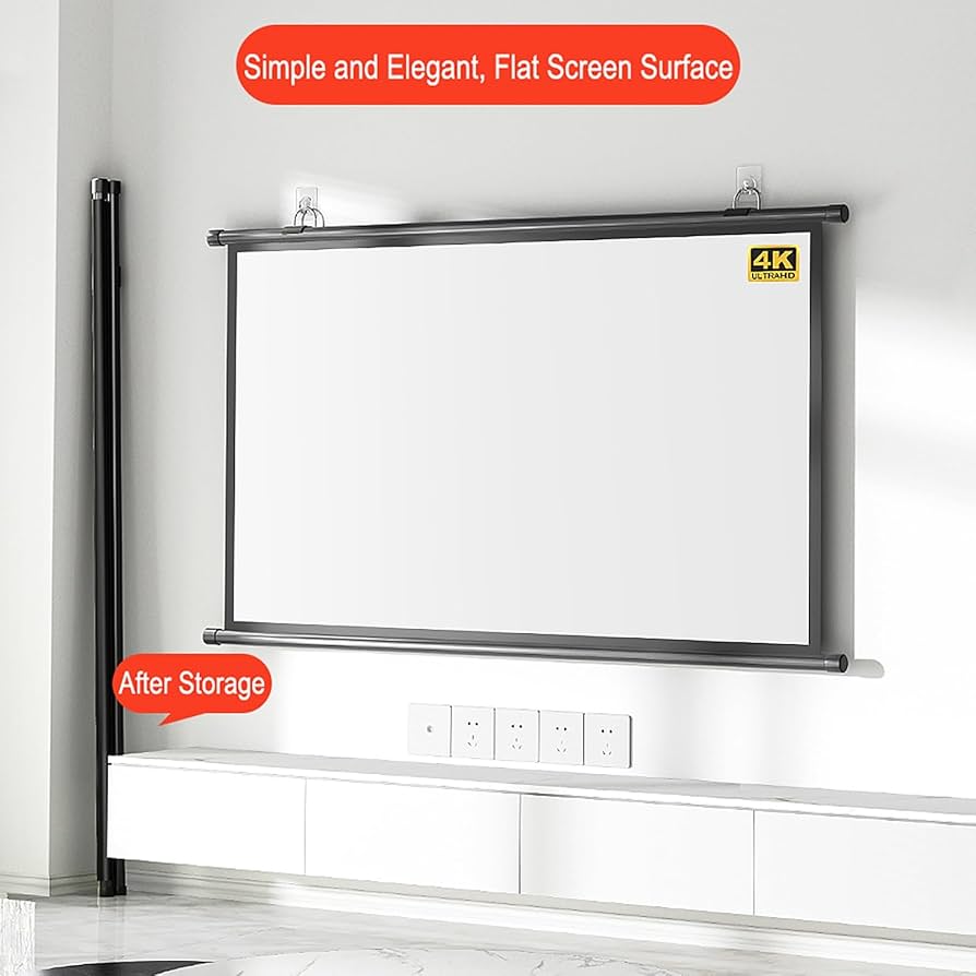 Amazon | 投影スクリーン 手動 16:9 プルダウン式プロジェクター