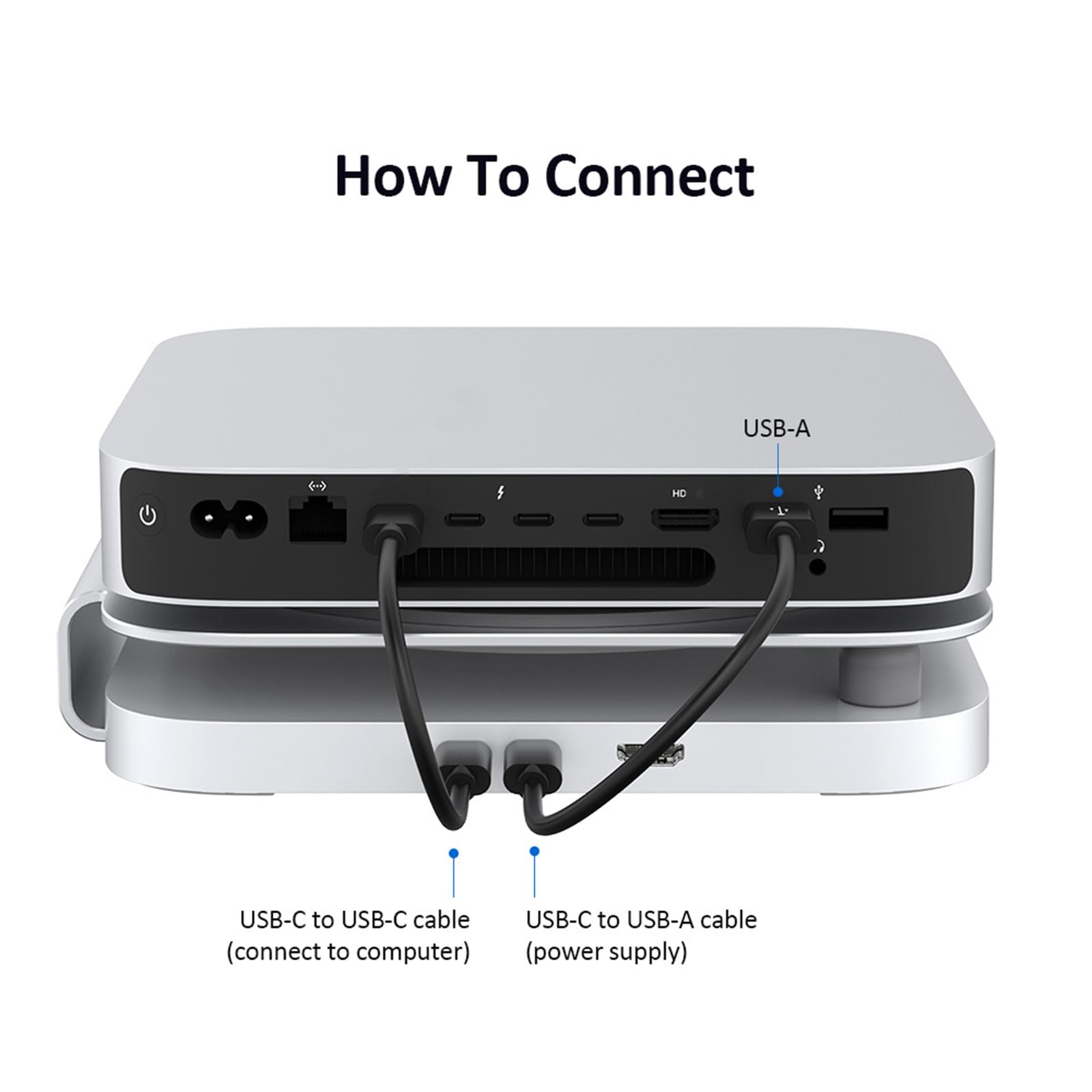 Supporto in alluminio USB C Drive Enclosure Per 2024 Tipo Docking Station Case Card Reader Espansione Stand Dock Con Ricarica USB