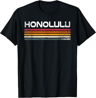 Honolulu Hawaii Retro Design Honolulu Oahu Hawaii T-Shirt