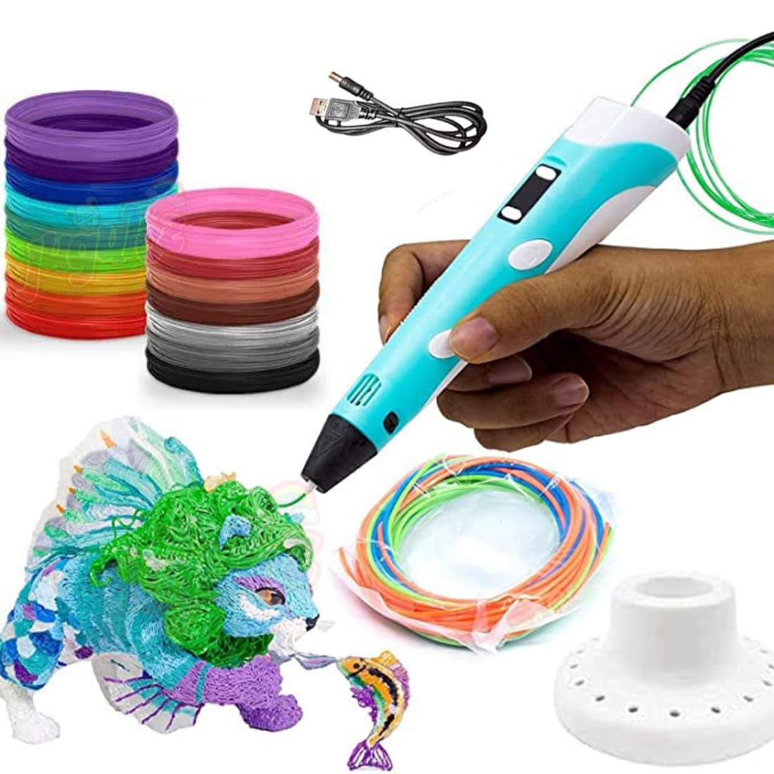 Jugutoz 3D Printing Pen with LCD Display and 10 Colors PLA Filament Refills 1.75 Diameter (10M Each), Creativity Modelling & DIY Craft (B0B5NDRJS8) Amazon Price History, Amazon Price Tracker