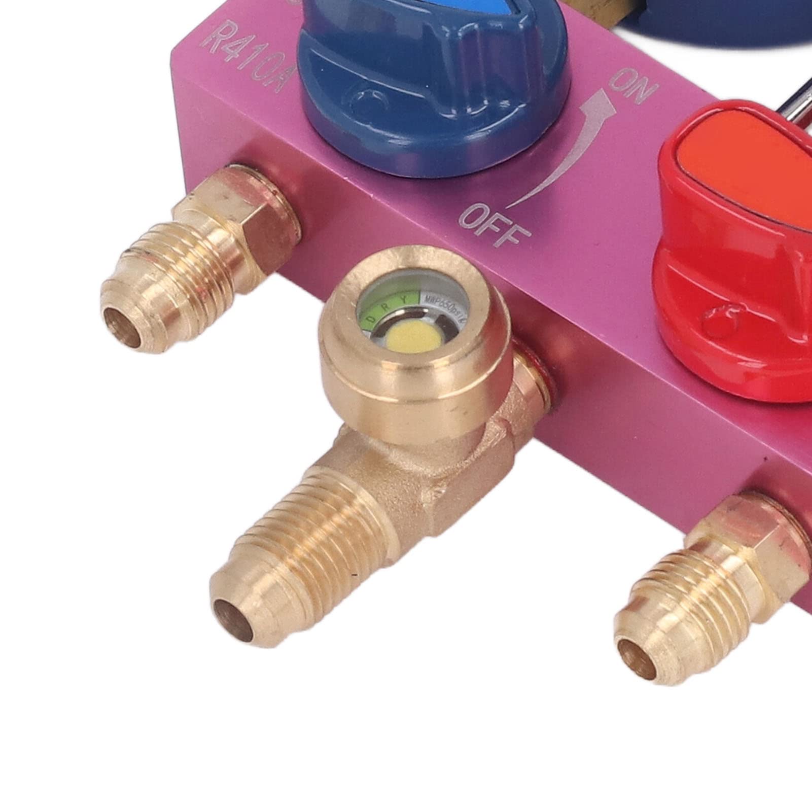 Manometerrohr-Set, Gute Dichtung, Kältemittel-Manometer-Set, Kugelventil, Vergrößertes Fenster für R22, R32, R410A