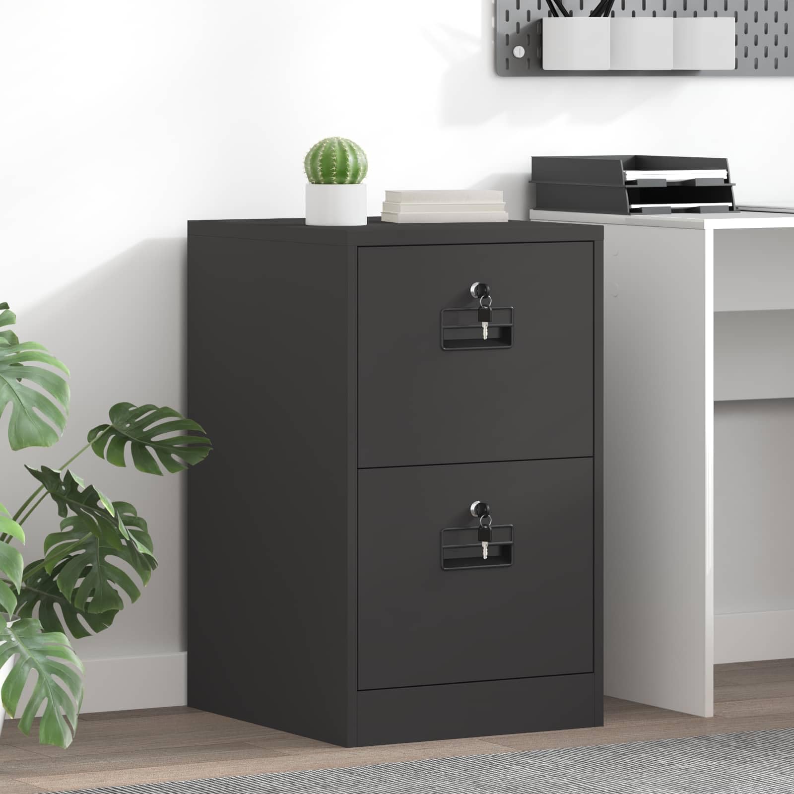 Armoire de classement en acier froid Noir 44 x 50 x 74,5 cm
